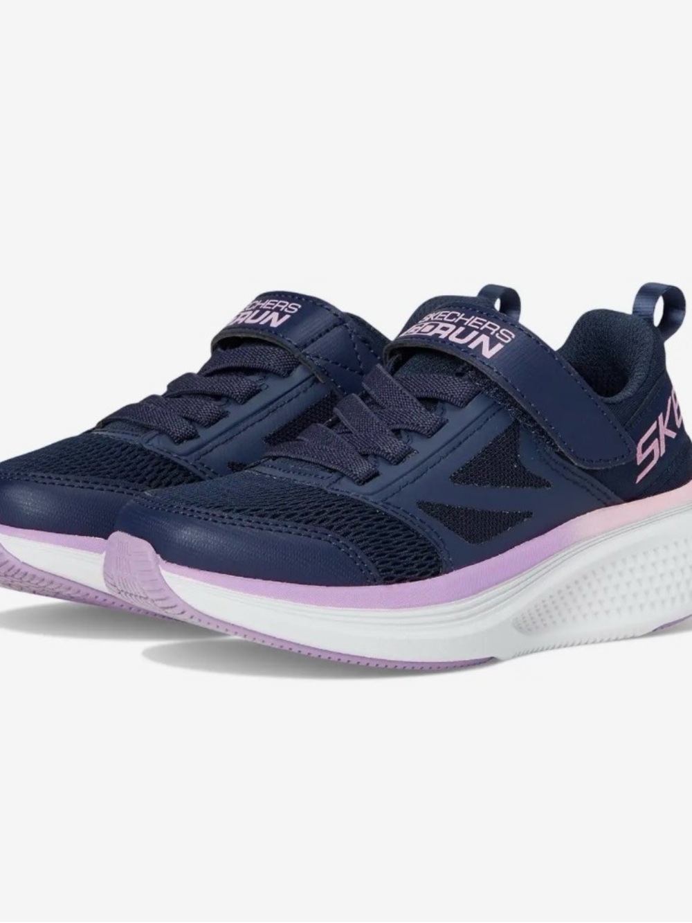 Skechers Kids Navy and Light Pink Slip-On Athletic Sneakers